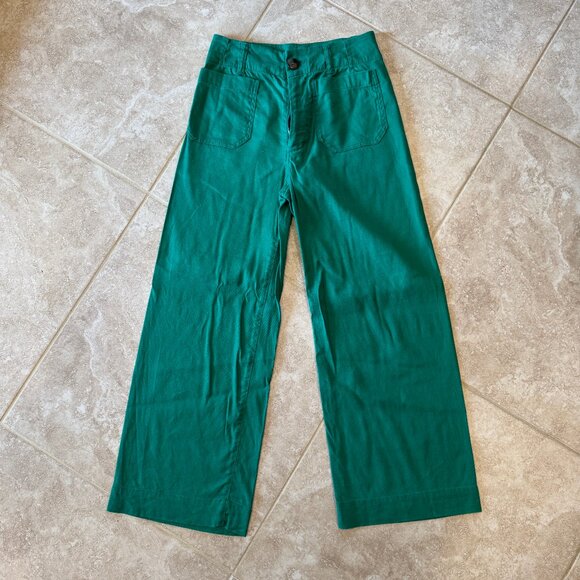 The Colette Cropped Wide-Leg Pants by Maeve: Linen Edition - Picture 2 of 5